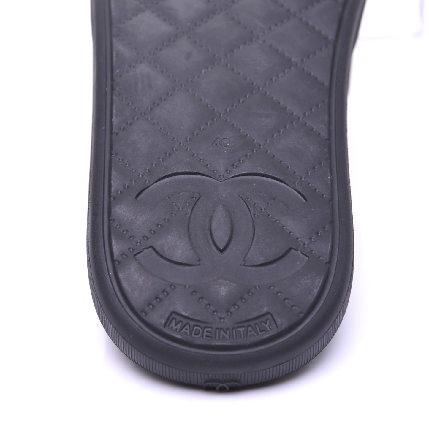 Thermoplastic PVC Camellia Mule Sandals 40 Black