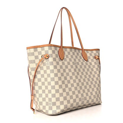 Louis Vuitton Damier Azur Neo Neverfull MM Rose Ballerine 3 of 11