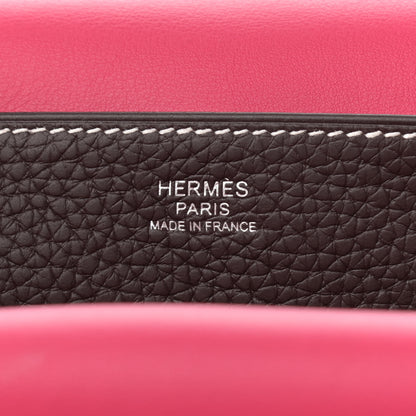 Hermes Taurillon Clemence Verso Halzan 31 GM Rouge Sellier Framboise 6 of 11
