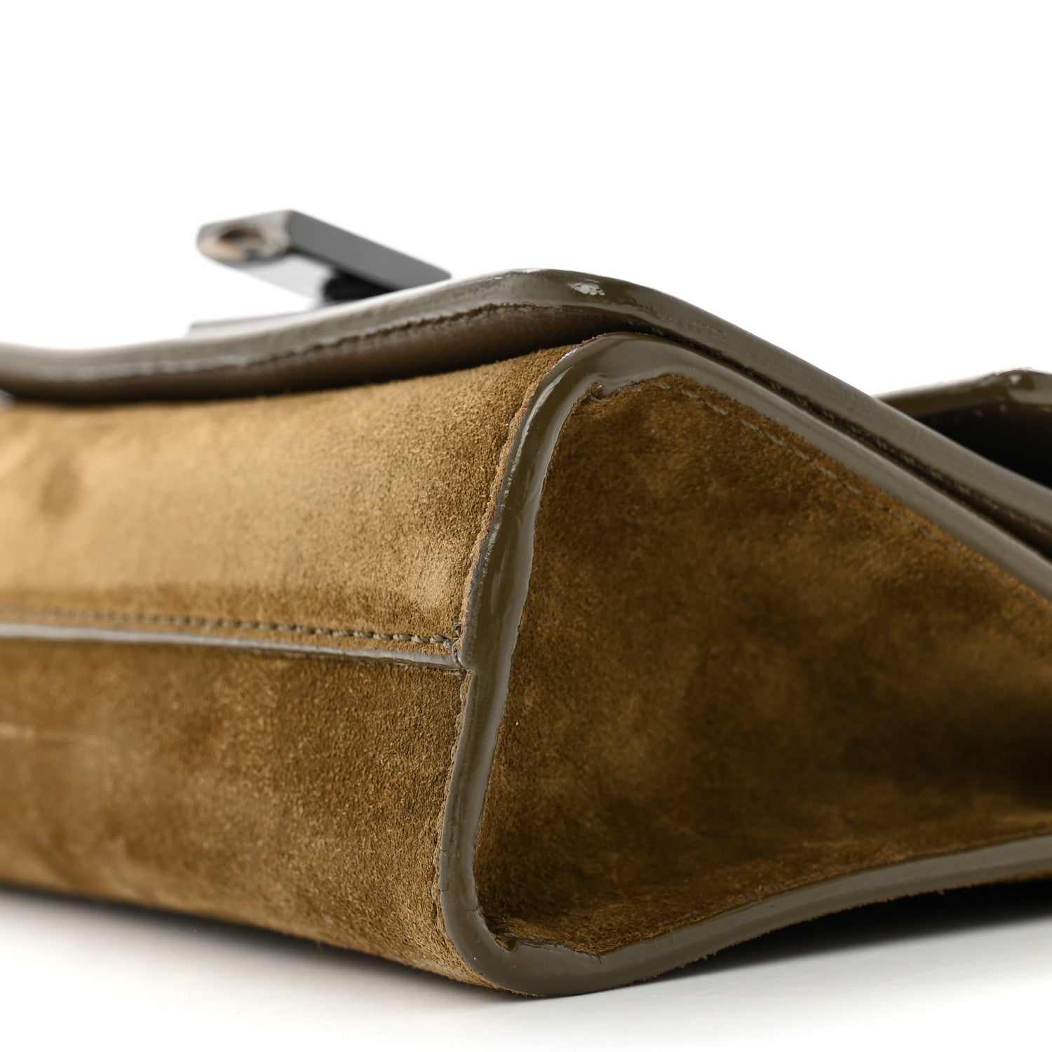 Jimmy Choo Suede Patent Mini Rebel Crossbody Brown 11 of 16