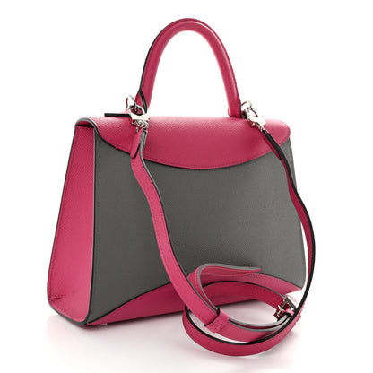 Moynat Carat Calfskin Bicolor Gabrielle PM Fuchsia Tourterelle 3 of 10