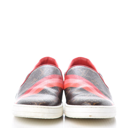 Louis Vuitton Monogram Frontrow Slip On Sneakers 37.5 Rouge 2 of 13
