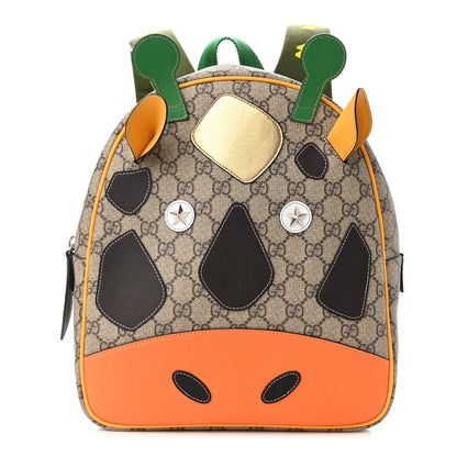 Gucci GG Supreme Monogram Kids Giraffe Backpack Ebony Multicolor 1 of 10