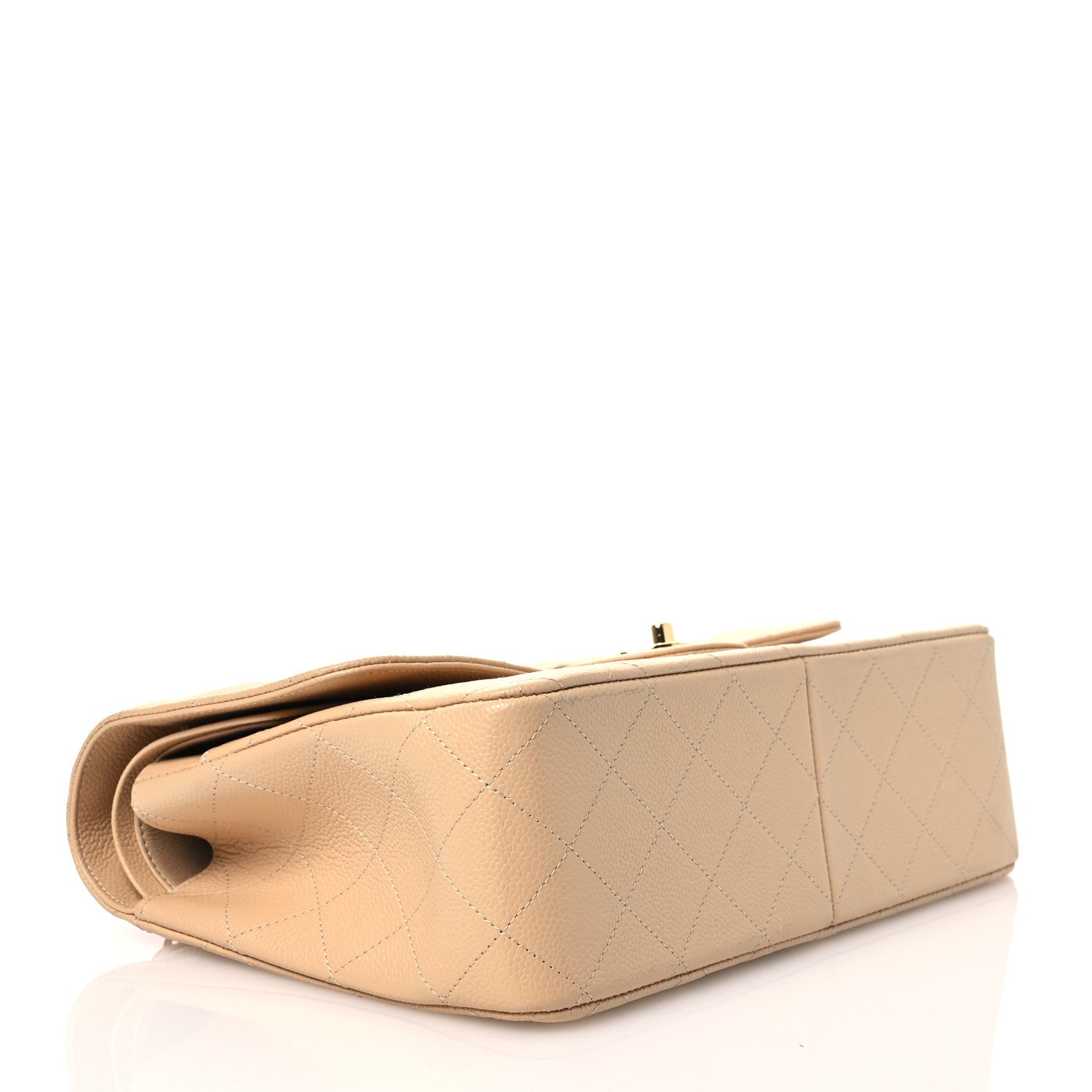 Chanel Cavia Quilted Jumbo Double Flap Beige 4 of 11