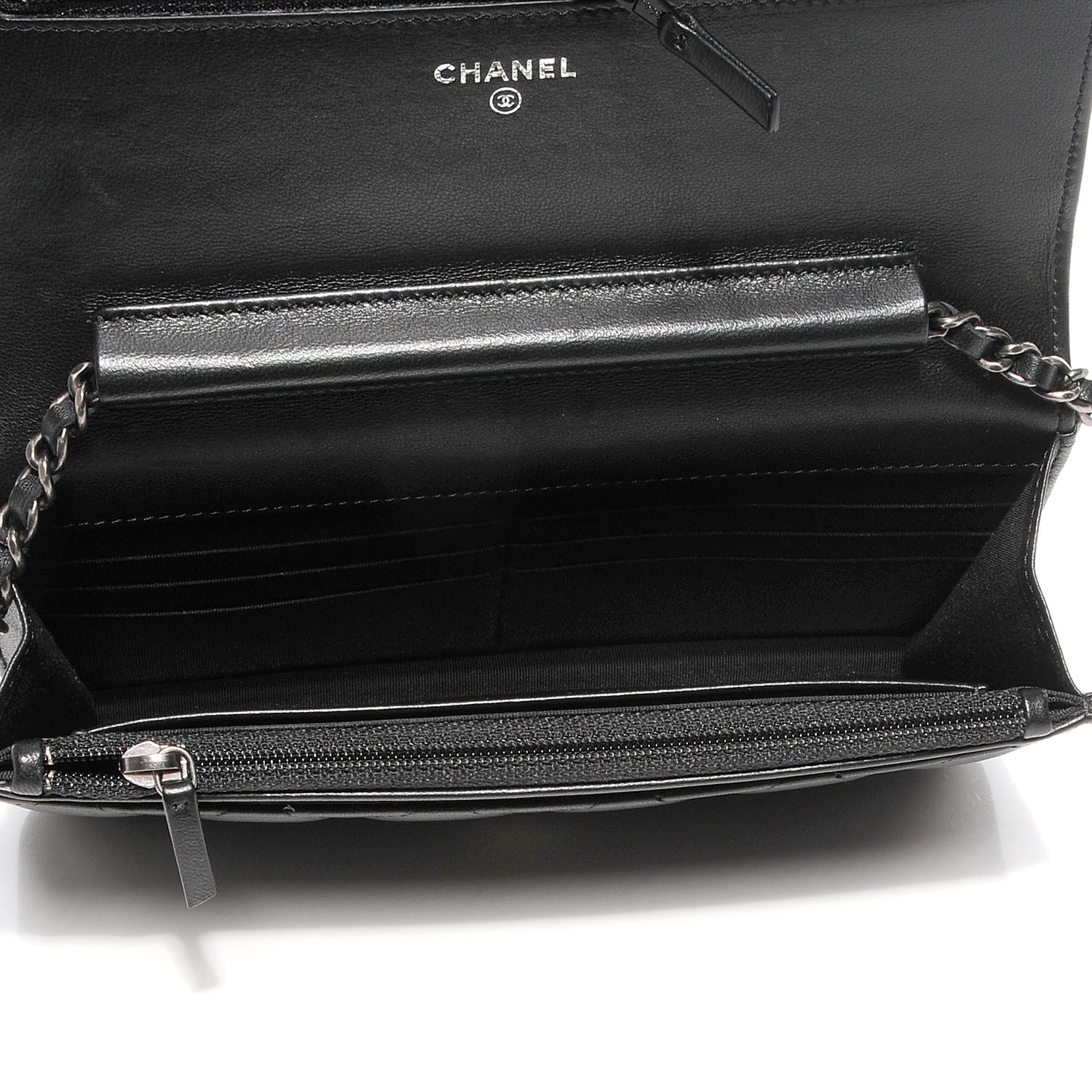 Chanel Lambskin Quilted Boy Wallet On Chain WOC Black 7 of 10