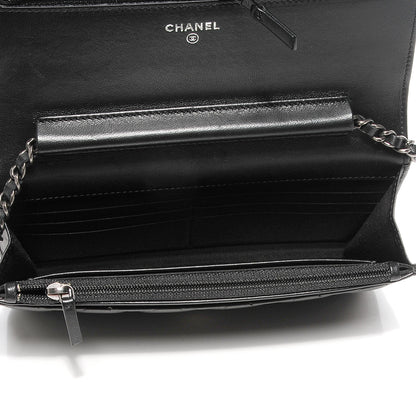 Chanel Lambskin Quilted Boy Wallet On Chain WOC Black 7 of 10