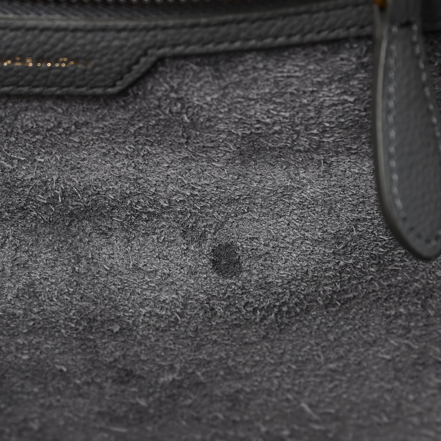 Drummed Calfskin Mini Luggage Kohl
