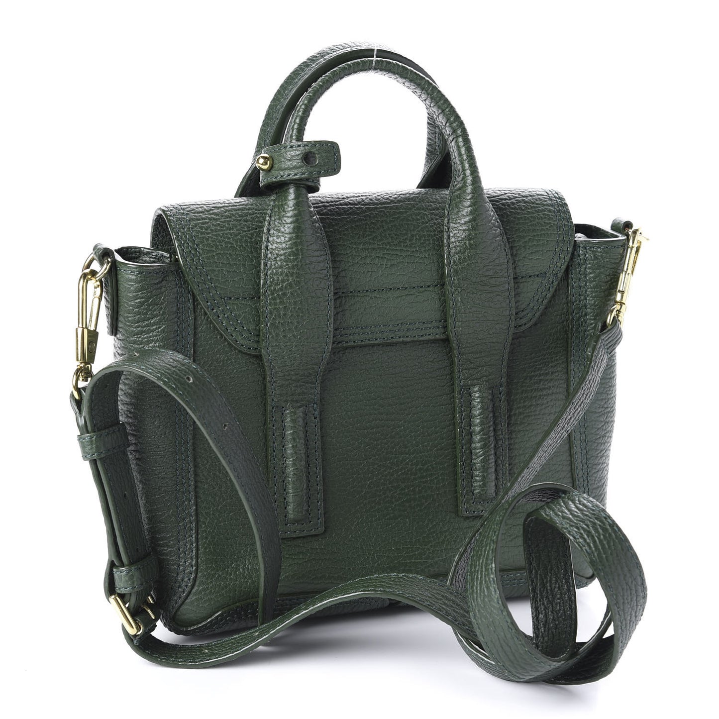 3.1 Textured Calfskin Mini Pashli Satchel Jade