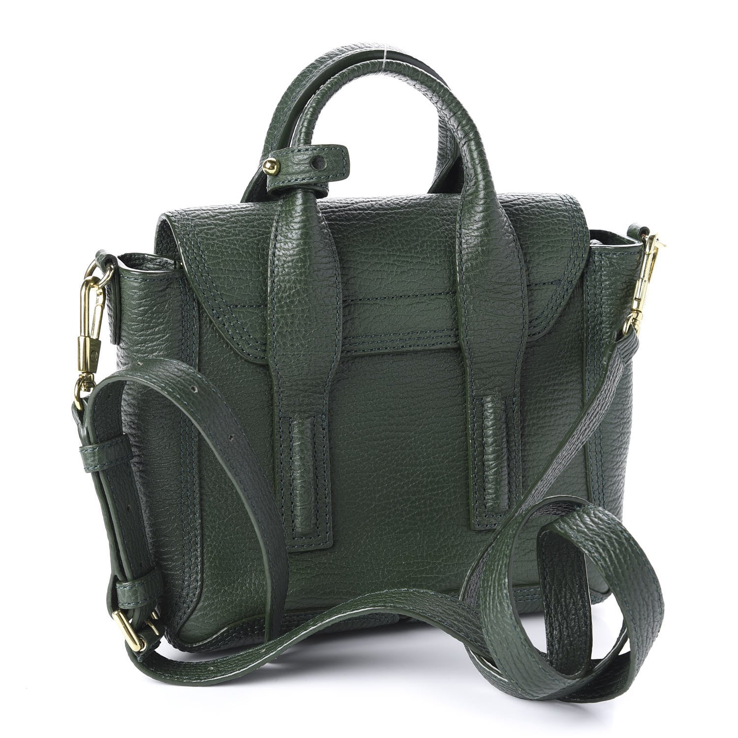 3.1 Phillip Lim 3.1 Textured Calfskin Mini Pashli Satchel Jade 3 of 10