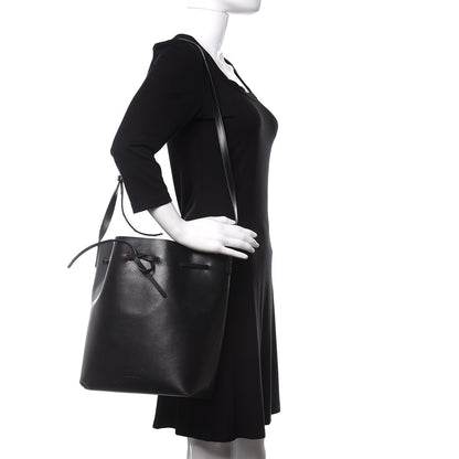 Mansur Gavriel Vegetable Tanned Calfskin Bucket Bag Black Flamma 2 of 18