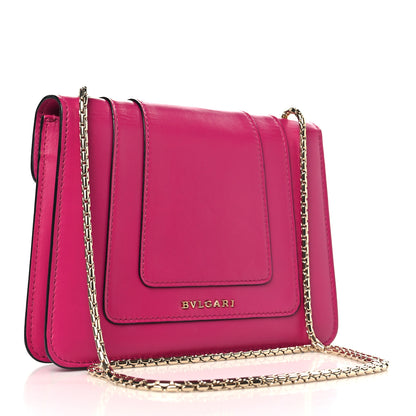 Bulgari Calfskin Small Serpenti Forever Snake Strap Crossbody Bag Pink 3 of 8
