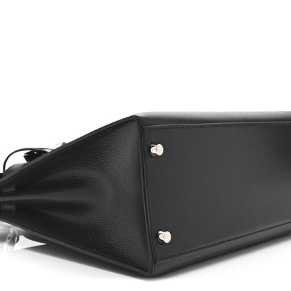 Hermes Courchevel Kelly Sellier 32 Black 9 of 10