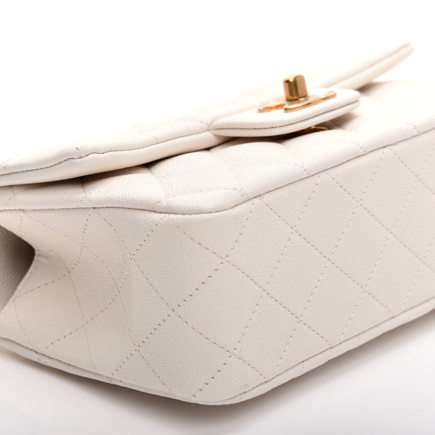 Chanel Caviar Quilted Mini Top Handle Rectangular Flap White 6 of 11