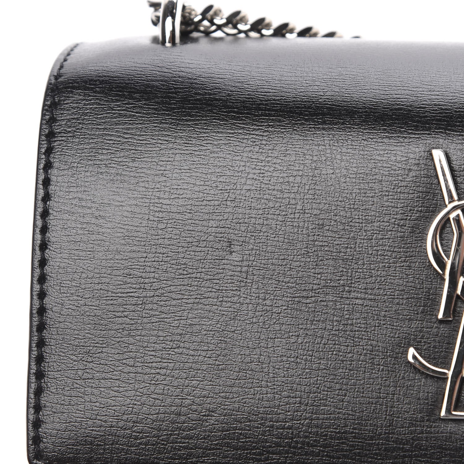 Saint Laurent Calfskin Monogram Sunset Chain Wallet Black 9 of 10