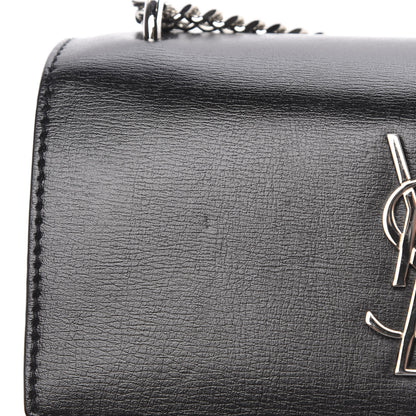 Saint Laurent Calfskin Monogram Sunset Chain Wallet Black 9 of 10