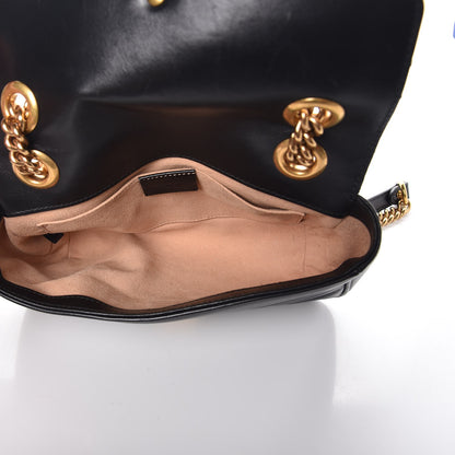 Gucci Calfskin Matelasse Mini GG Marmont Shoulder Bag Black 5 of 7