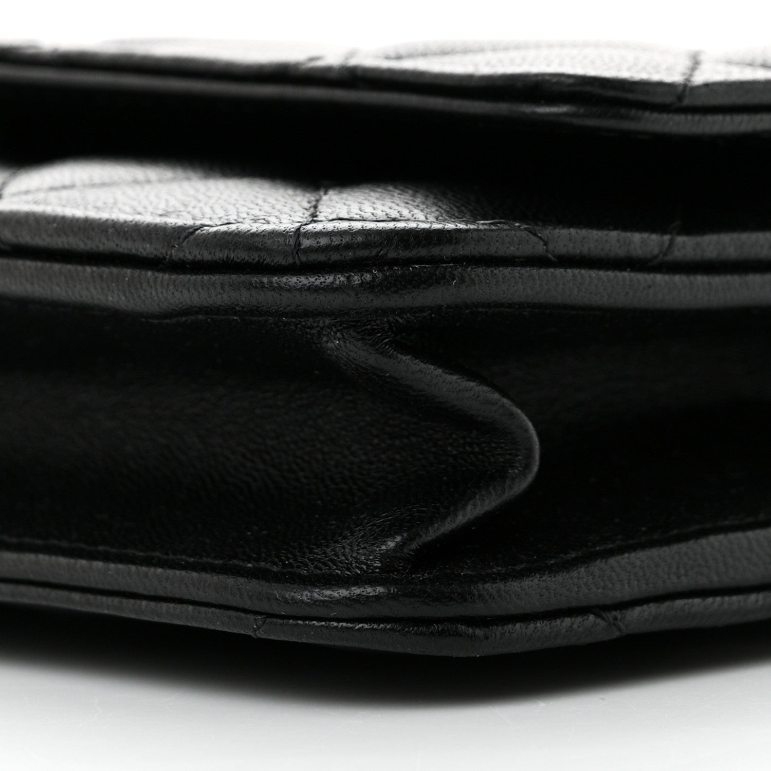 Chanel Lambskin Quilted Wallet On Chain WOC Black 11 of 12