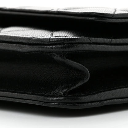 Chanel Lambskin Quilted Wallet On Chain WOC Black 11 of 12