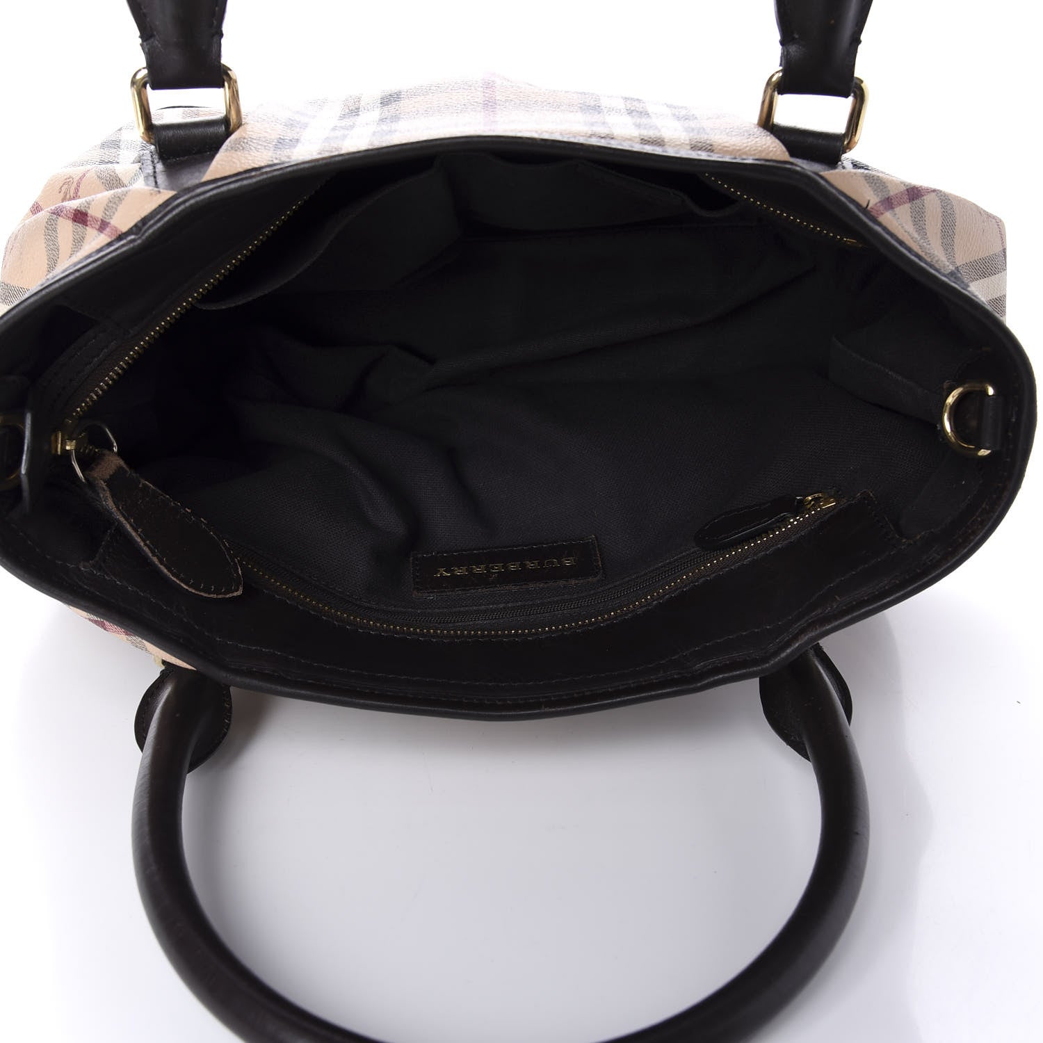 Burberry Haymarket Check Tote Chocolate 5 of 12