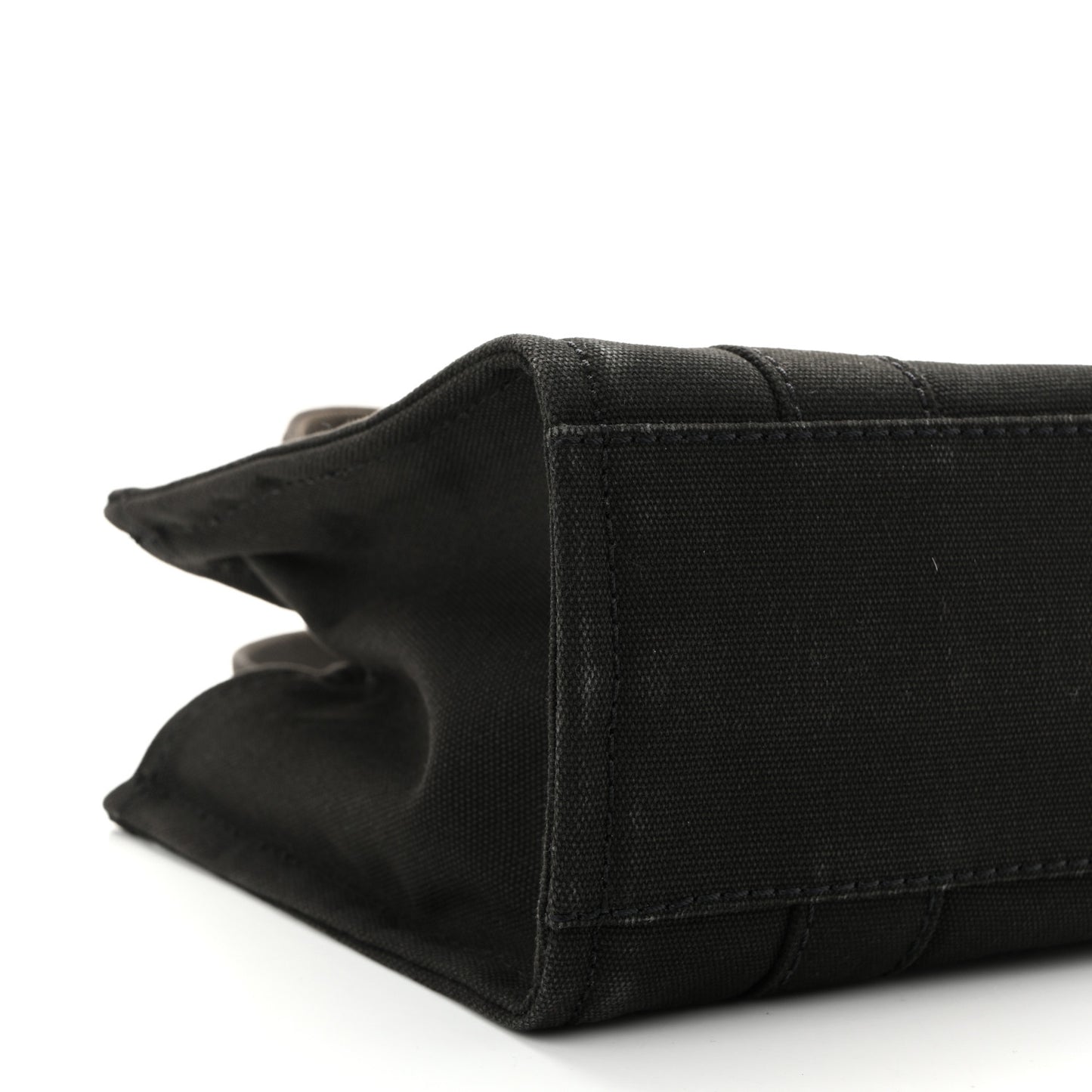 Cotton Canvas Small The Traveler Tote Bag Black