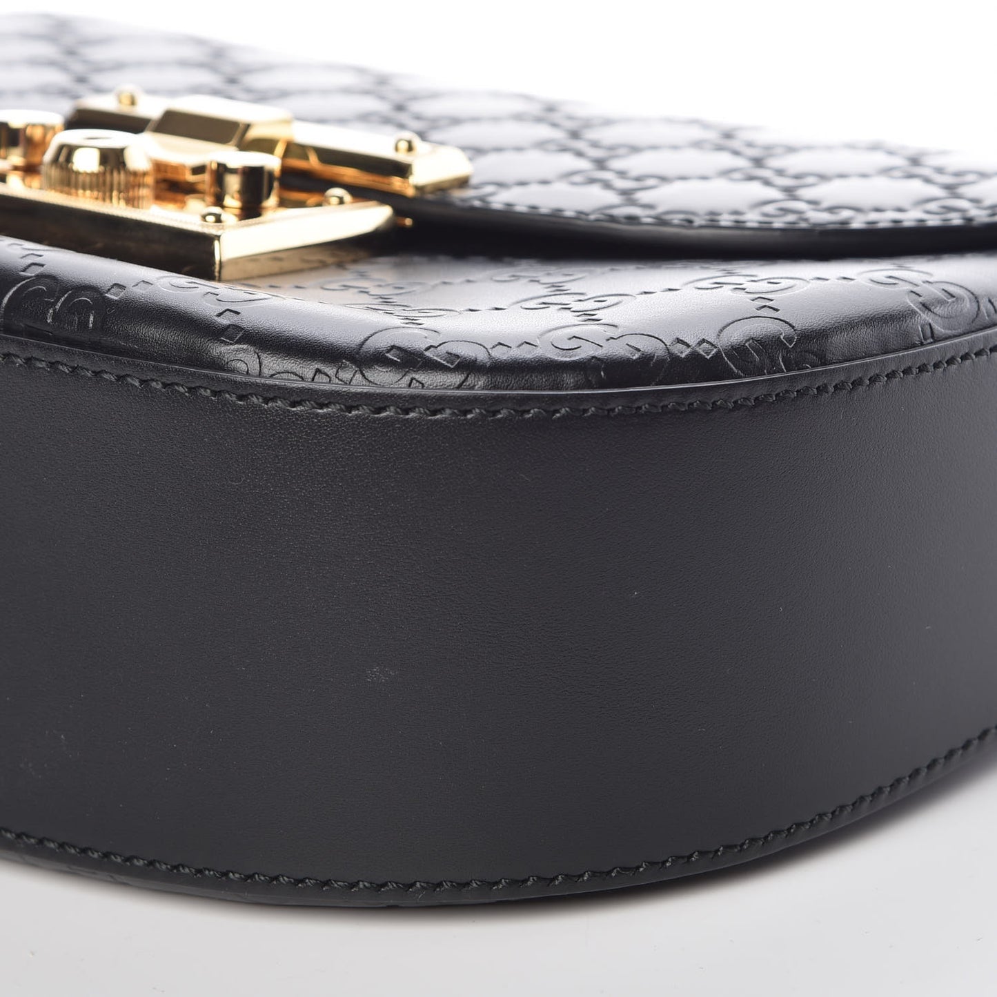Guccissima Web Medium Padlock Messenger Shoulder Bag Black