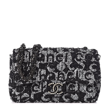 Chanel Tweed Westminster Pearl Flap Black 1 of 15