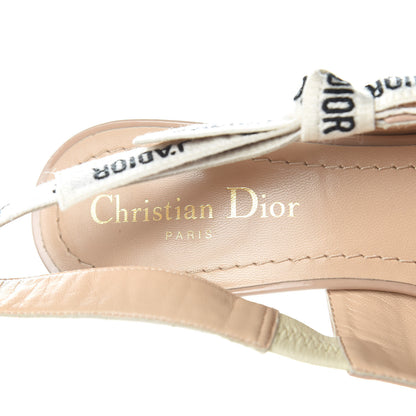 Christian Dior Patent Ribbon J'Adior Slingback 65mm Pumps 37.5 Nude 10 of 11