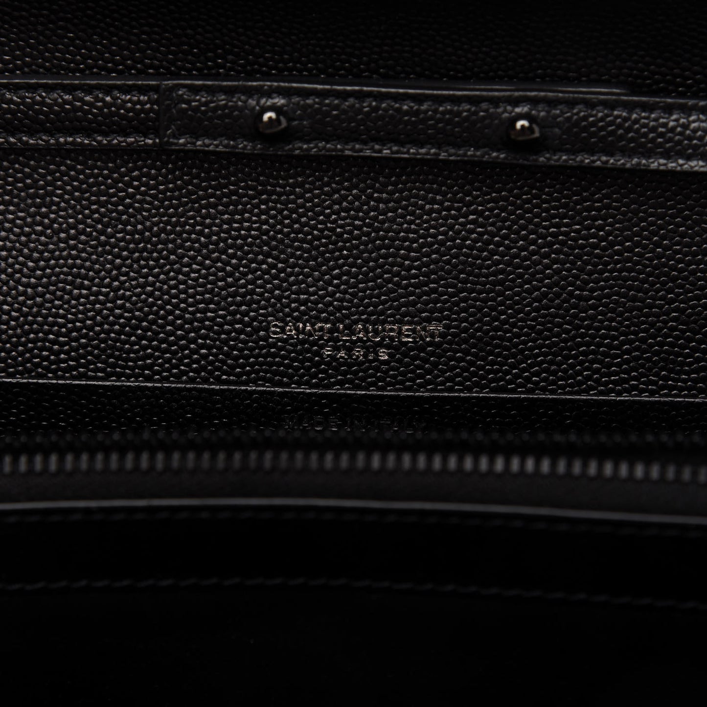 Grain De Poudre Matelasse Chevron Monogram Chain Wallet Black