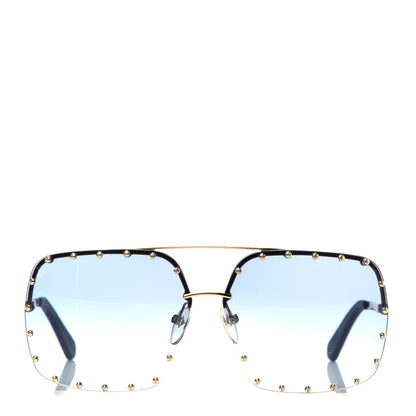 Louis Vuitton The Party Square Sunglasses Z2354W Blue 2 of 8