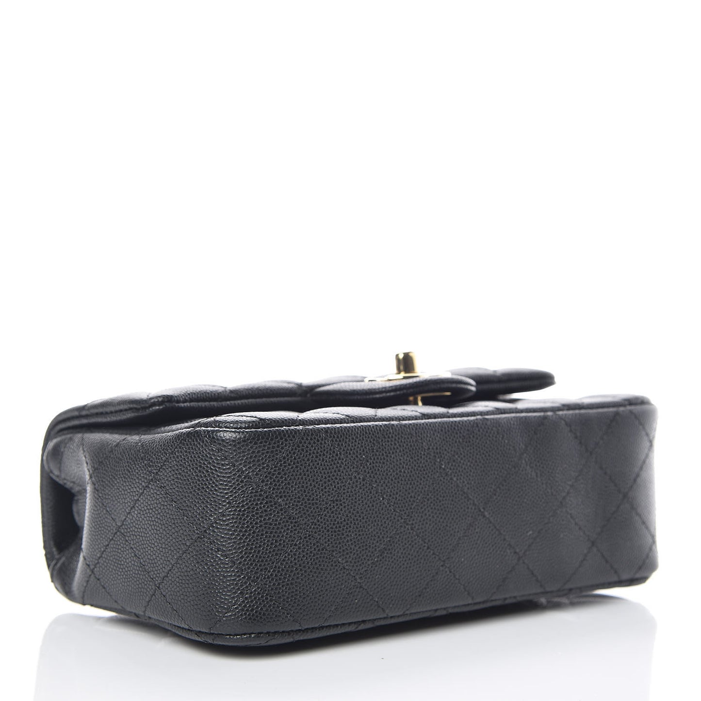Caviar Quilted Mini Rectangular Flap Black