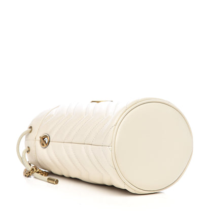 Gucci Calfskin Matelasse Mini GG Marmont 2.0 Bucket Bag White 4 of 10