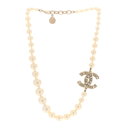 Chanel Pearl CC 100th Anniversary Necklace Light Gold 3 of 5