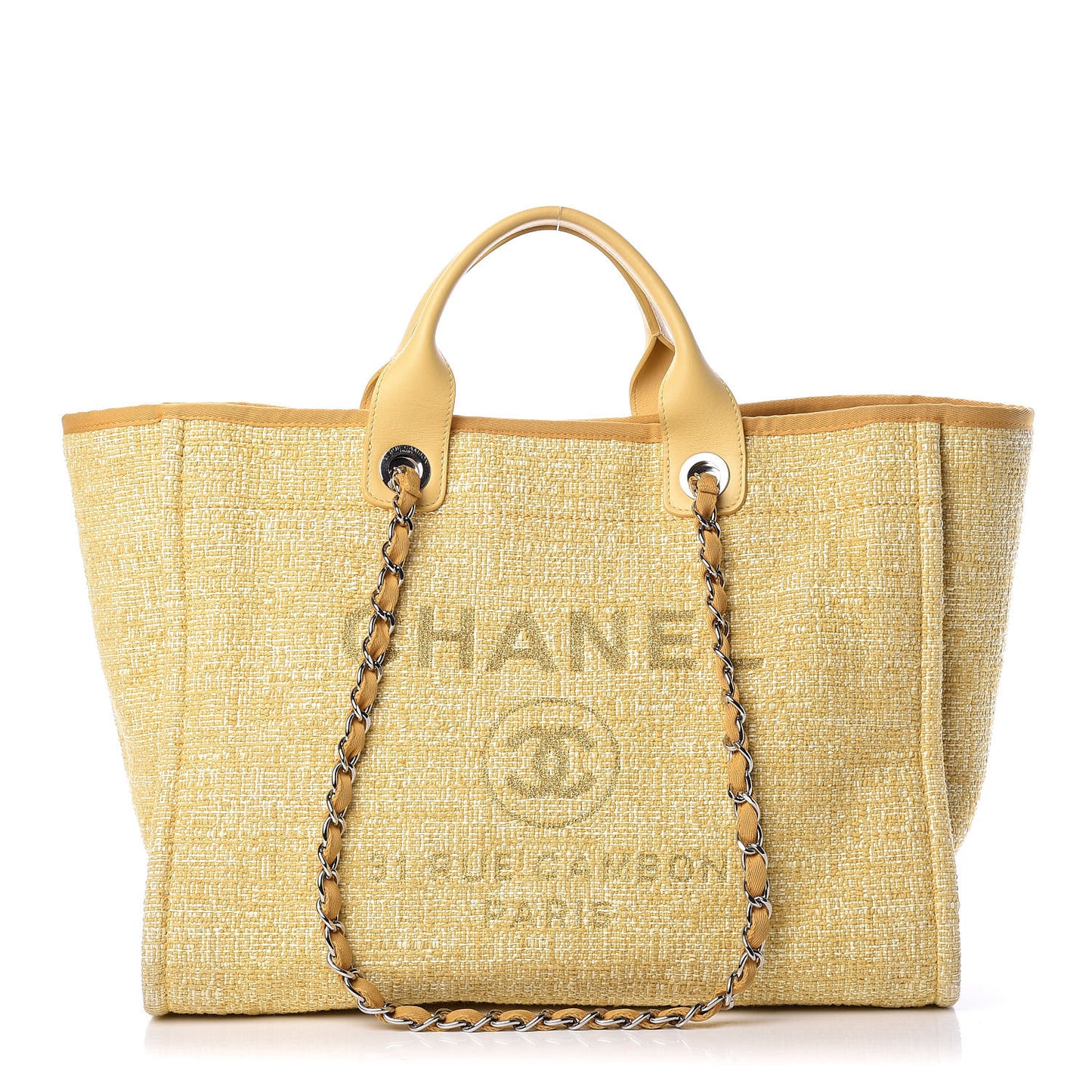 Canvas Medium Deauville Tote Light Yellow