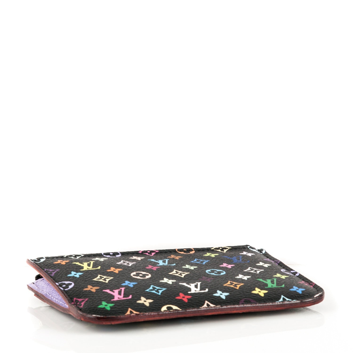 Louis Vuitton Monogram Multicolor Key Pouch Black Violet 4 of 7