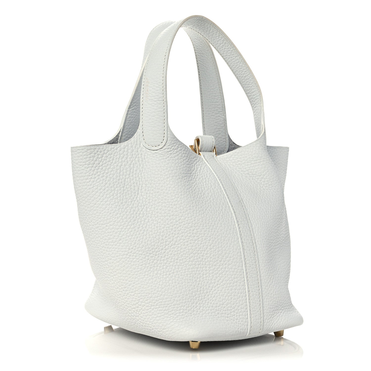 Hermes Taurillon Clemence Picotin Lock 18 PM White 3 of 11