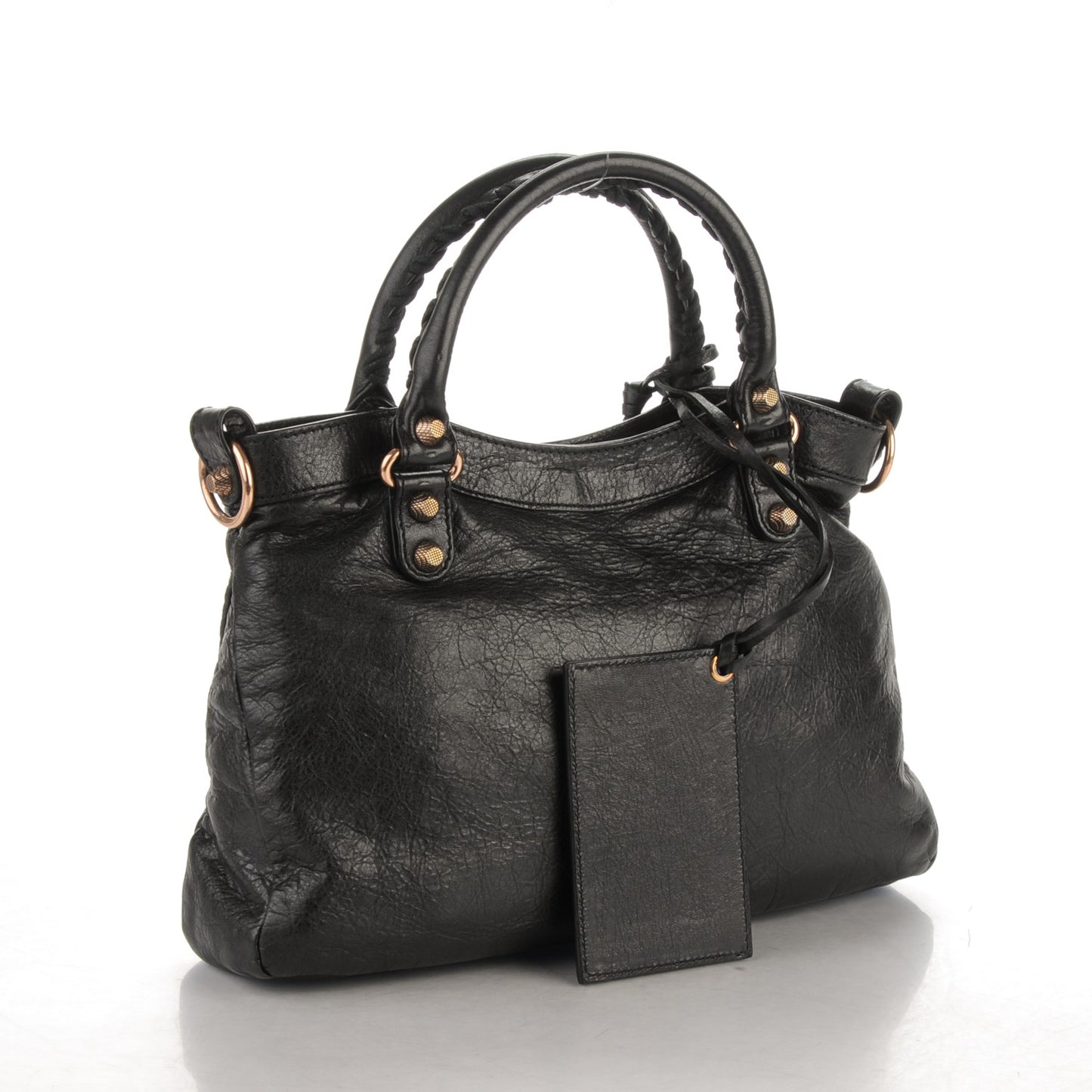 Agneau Giant 12 Rose Gold Hardware Town Black
