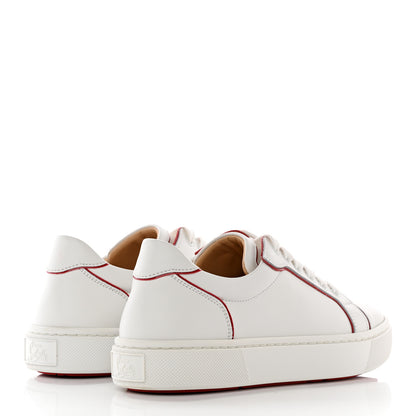 Christian Louboutin Calfskin Patent Vieirissima Flat Sneakers 38 White Loubi 4 of 17
