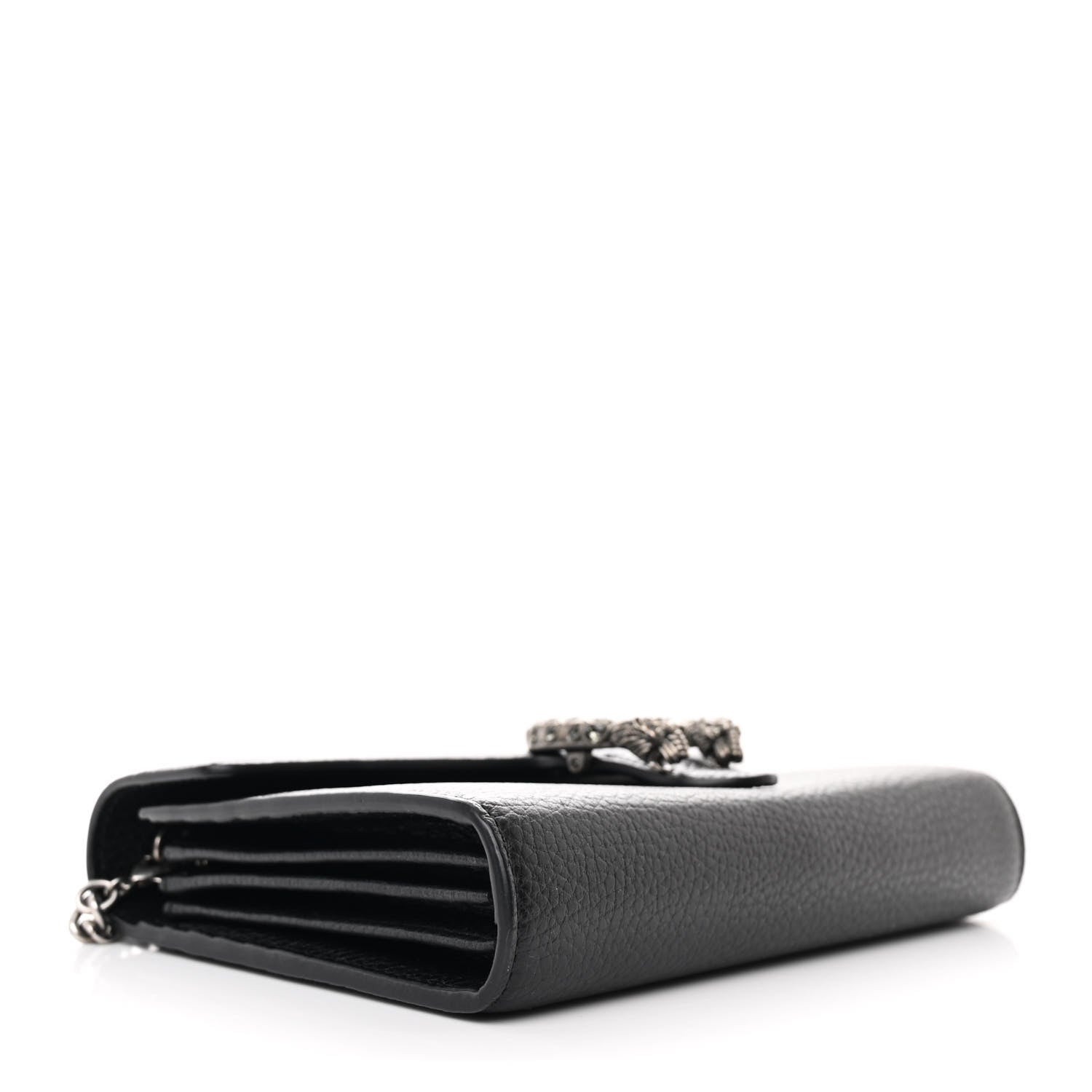 Gucci Calfskin Mini Dionysus Chain Wallet Black 4 of 12