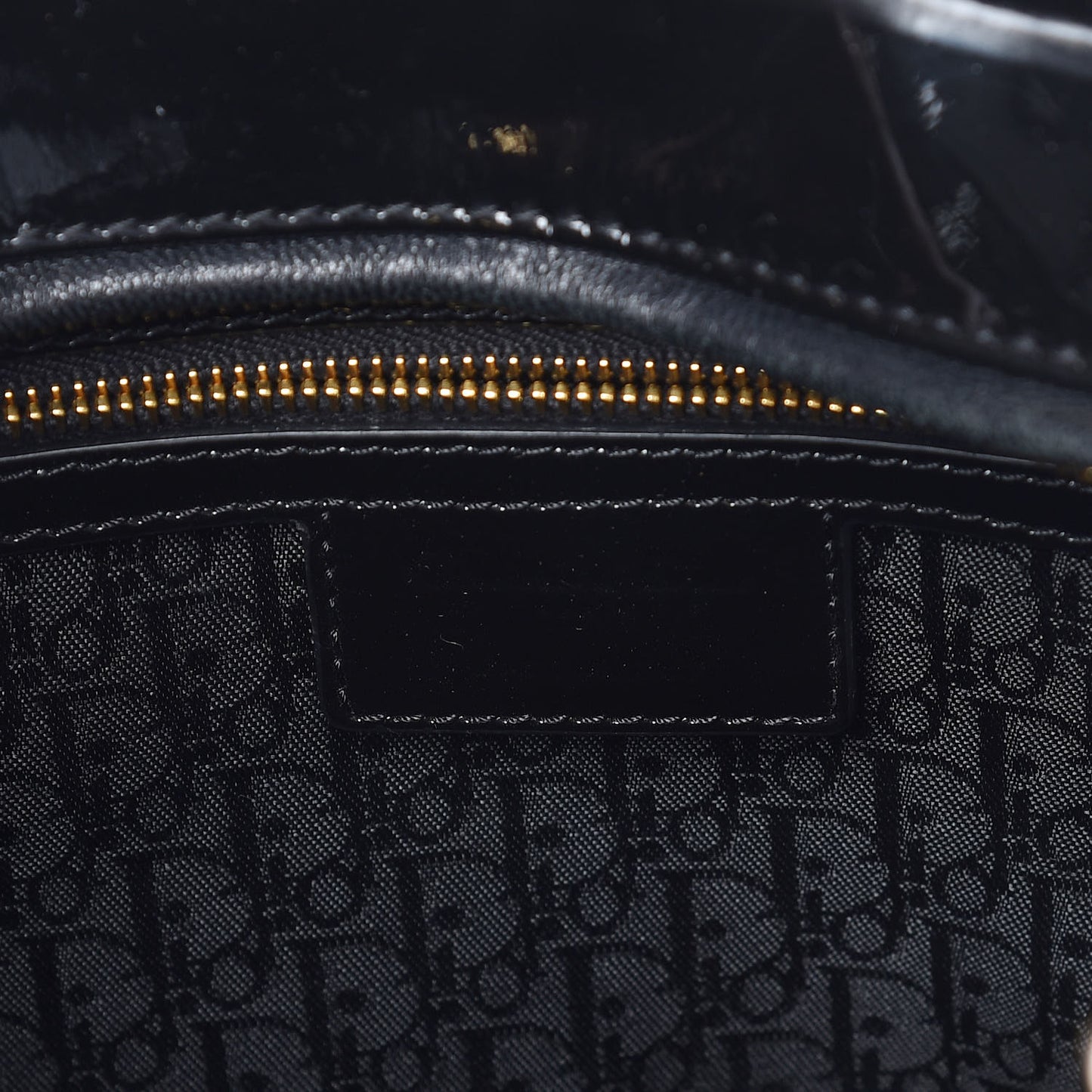 Patent Cannage Large Lady Dior Black
