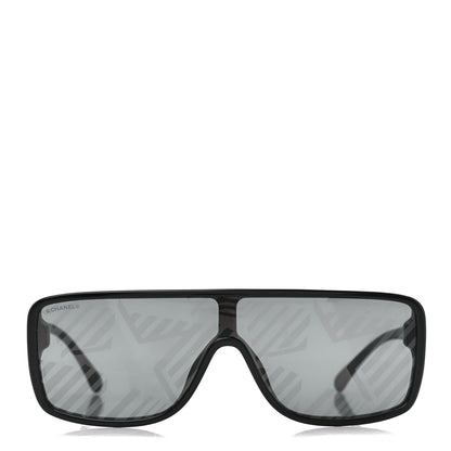 Chanel Acetate Shield 71540 Sunglasses Black 2 of 8