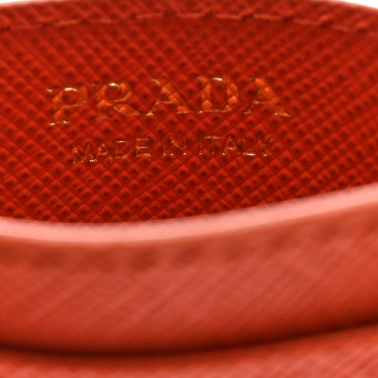 Prada Saffiano Triangle Card Holder Arancio 6 of 8