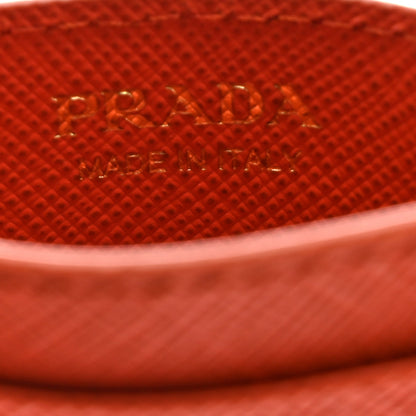Prada Saffiano Triangle Card Holder Arancio 6 of 8