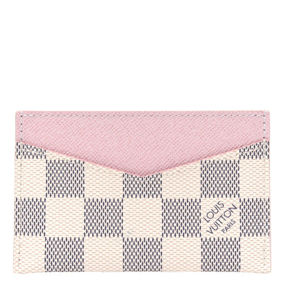 Louis Vuitton Damier Azur Daily Card Holder Rose Ballerine 1 of 4