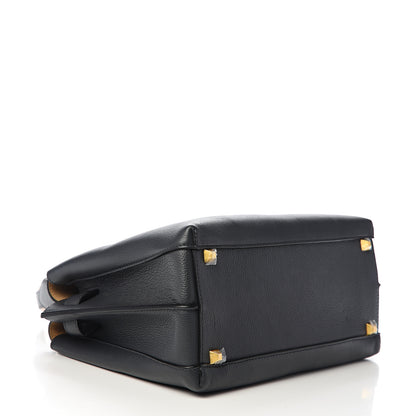 MCM Grained Calfskin Medium Milla Tote Phantom Grey 3 of 9