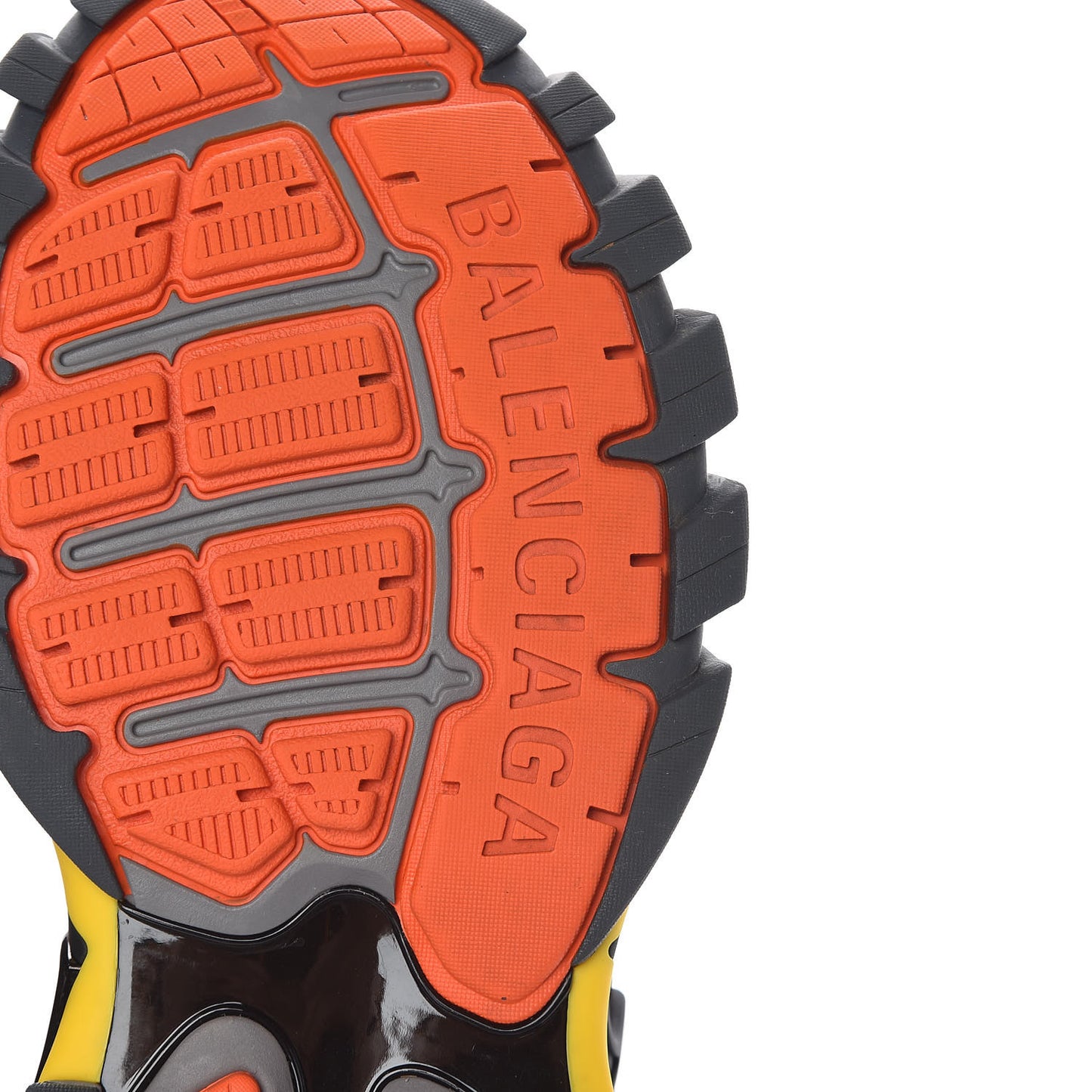 Rubber Mesh Bi-Color Mens Track.2 Open Sneakers 43 Orange Black