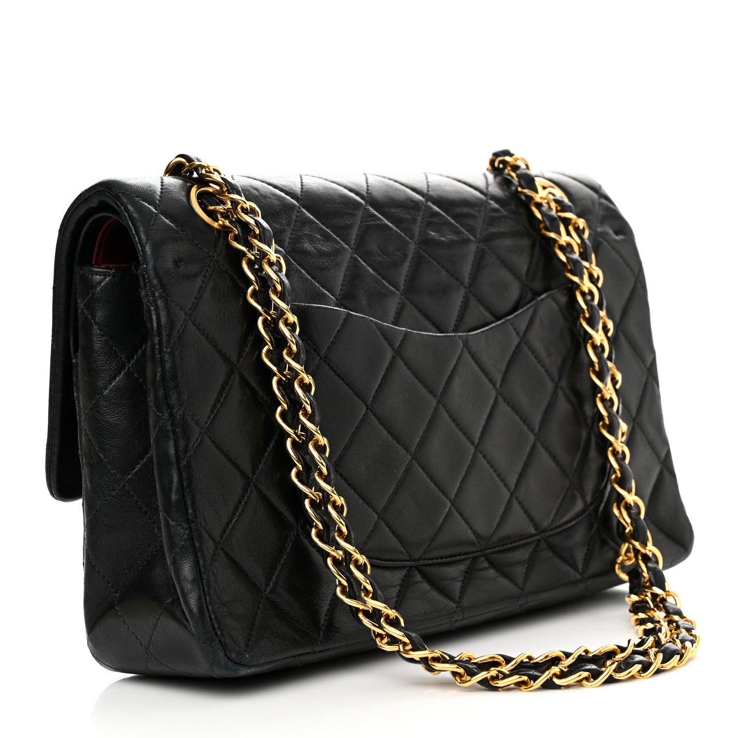 Chanel Lambskin Quilted Medium Double Flap Black 3 of 20
