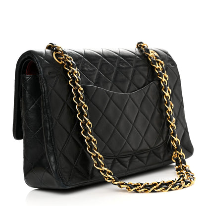 Chanel Lambskin Quilted Medium Double Flap Black 3 of 20