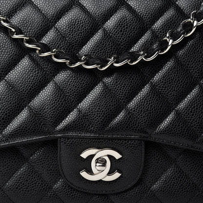 Chanel Caviar Quilted Jumbo Single Flap Black 10 of 10