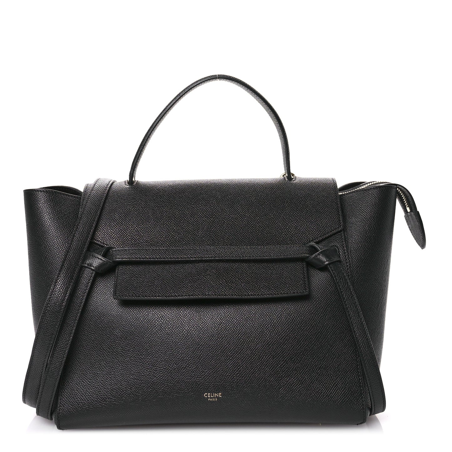 Grained Calfskin Mini Belt Bag Black