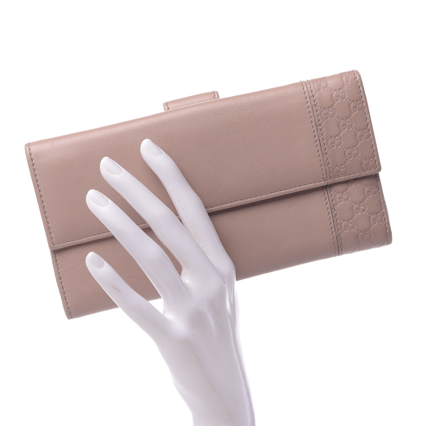 Microguccissima Continental Flap Wallet Light Pink